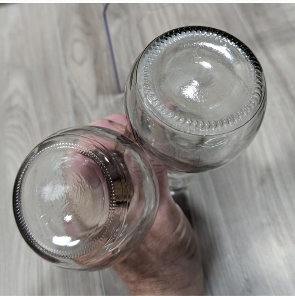 Oil & Vinegar Clear Glass Cork Bottles Serveware Small VINTAGE - Picture 10 of 14